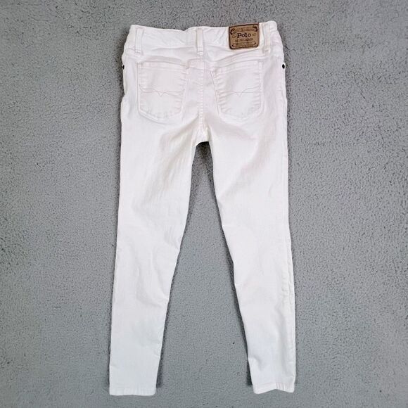 POLO RALPH LAUREN girls SKINNY JEANS WHITE SIZE 16 - Picture 2 of 10